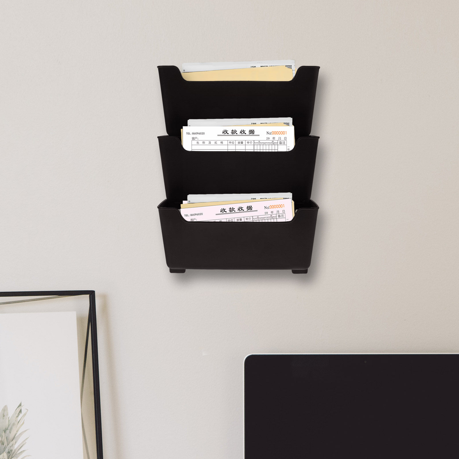 Magazine Holder Rack - 1Set Wall File Organizer Rack Clear