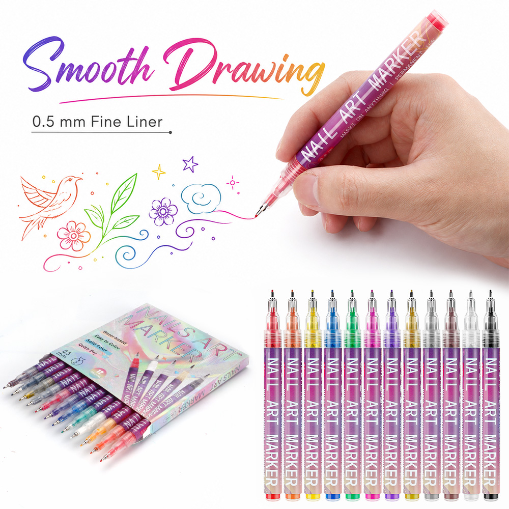 12 Pcs 0.5mm Fine Line Marker  - Copic Marker Sketch review and price