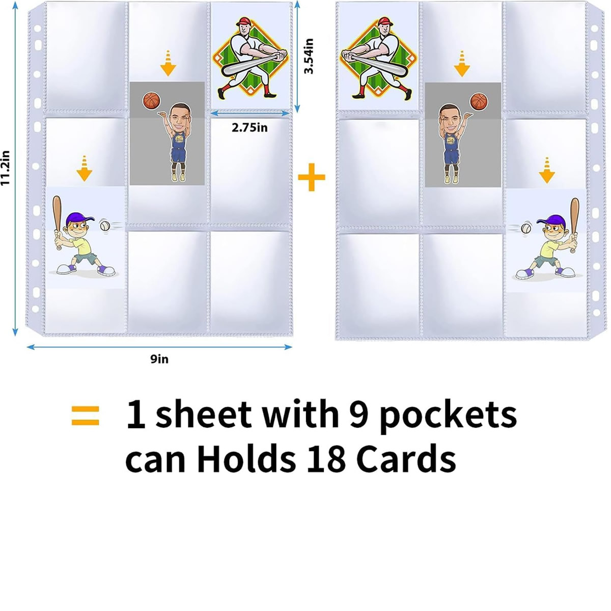 50 Pack 9 Pocket Card Sleeves  - Card Index Box review and price