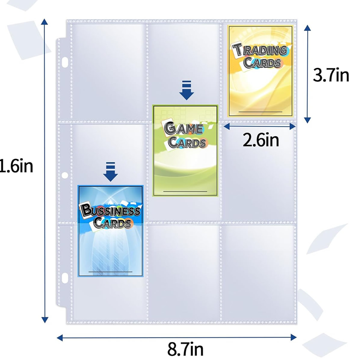 50 Pack 9 Pocket Card Sleeves  - Card Index Box review and price